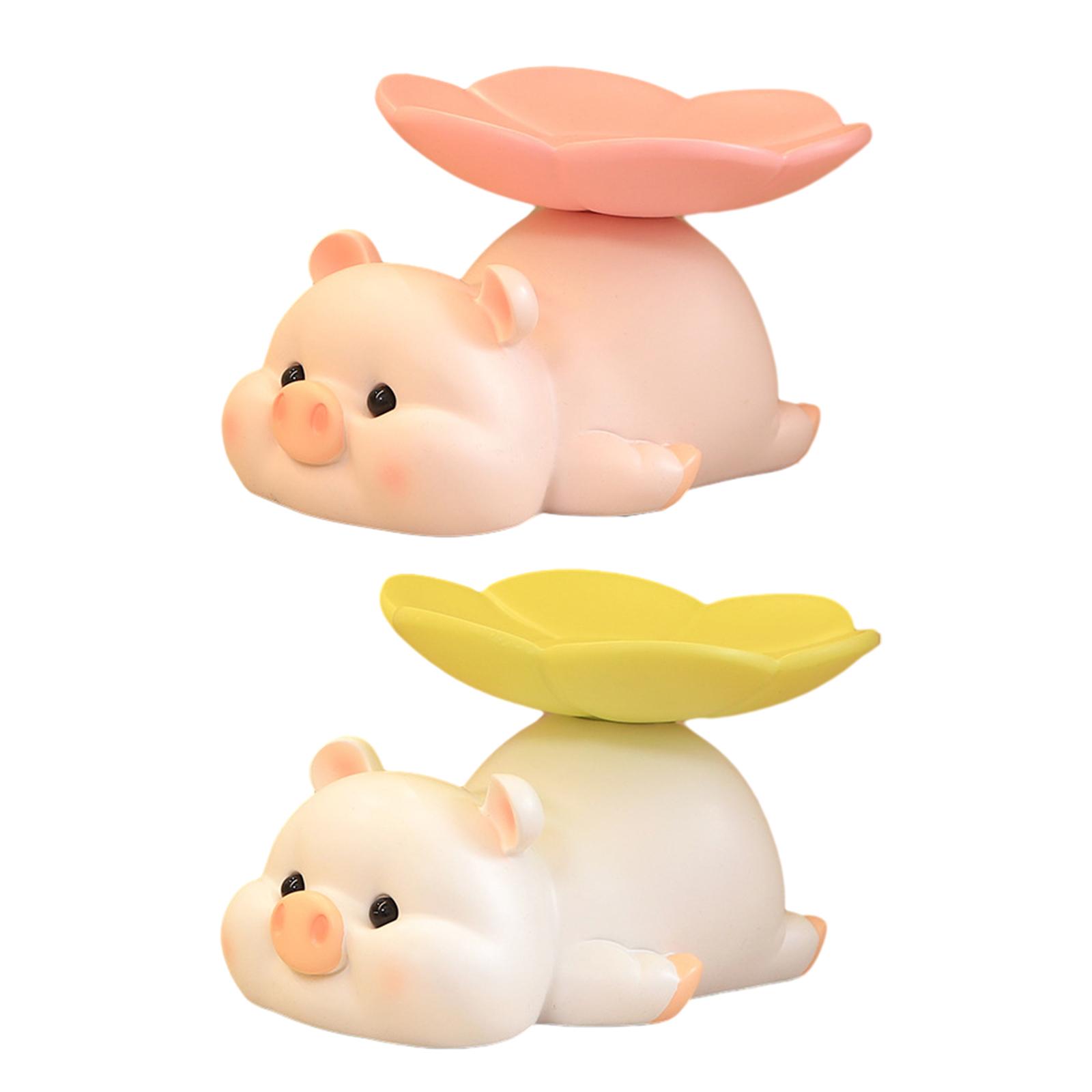 Resin Art Dining Table - Schwein-Statue, Kunsthandwerk, Ornament, Schreibtisch, Aufbewahrungstablett, niedliche