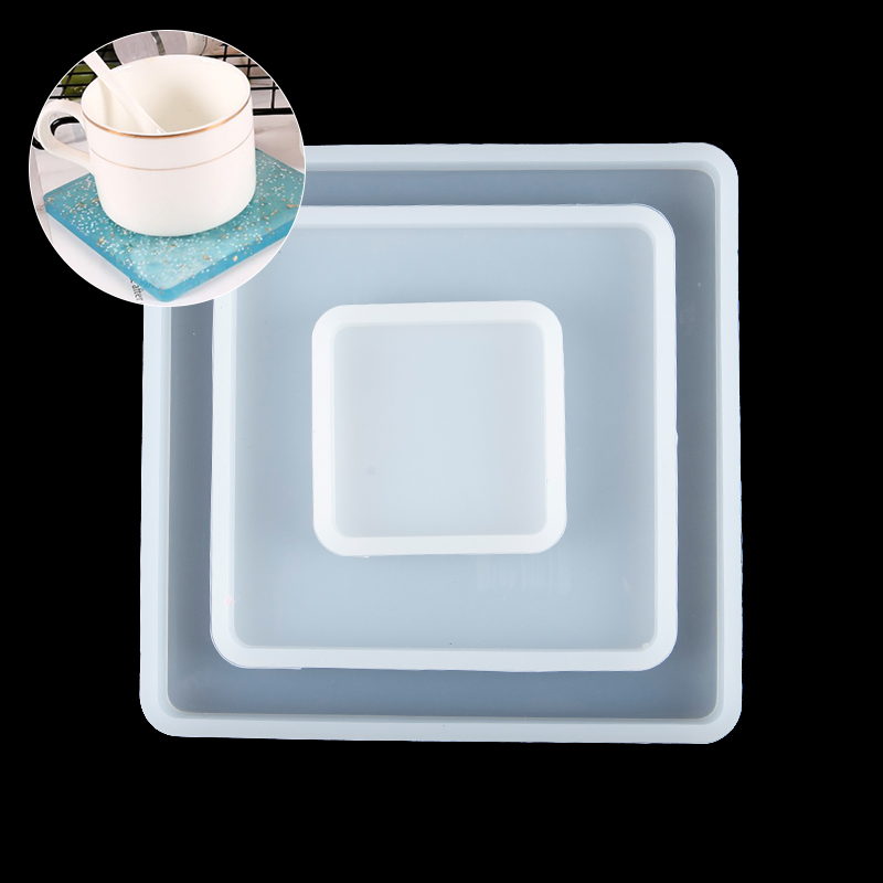 Coaster Mold Square - Quadratische Silikon-Gießformen für DIY-Harztablett-Untersetzer und Schmuckherstellung