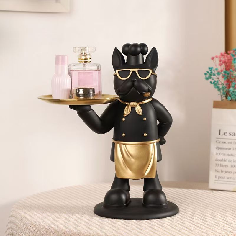 Resin Art Dining Table - Harz Piraten Chef Statue Tablett Fernbedienung