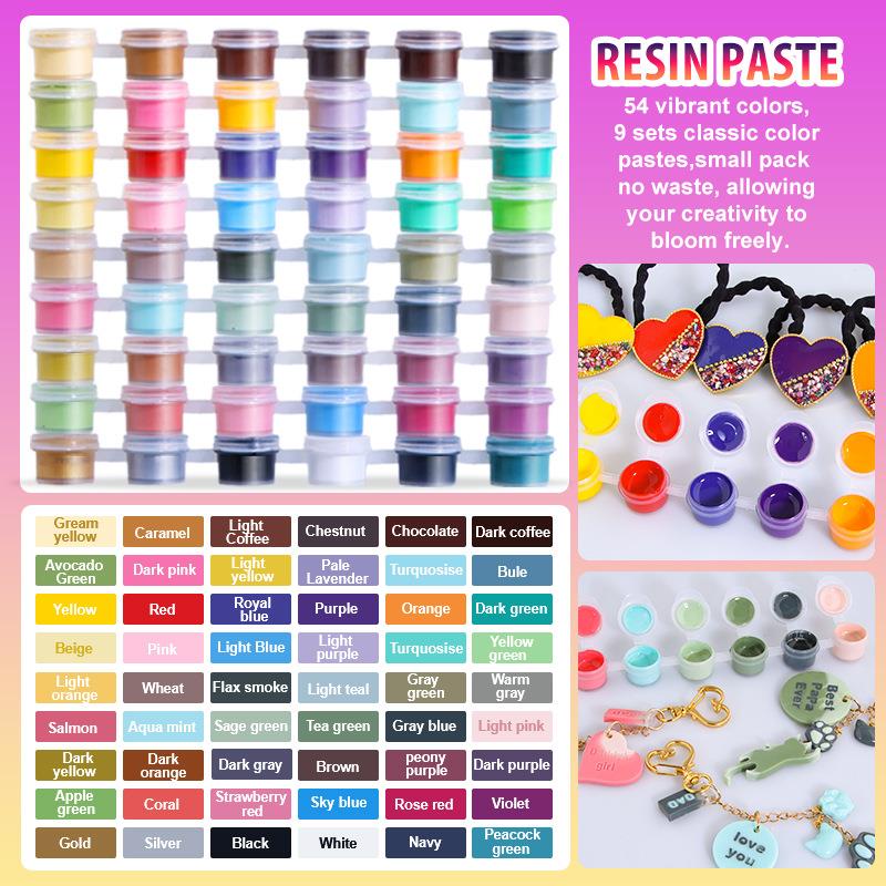 Resin Color Paste - 6 Farben/Set Pastenpigment UV-Harzkleber Flüssigfarbstoff Tintendiffusionsfarbe