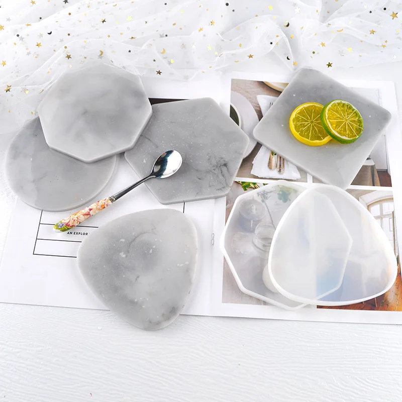 Coaster Mold Square - Geometrische Untersetzer-Form im mehreren Stil, dreieckig,