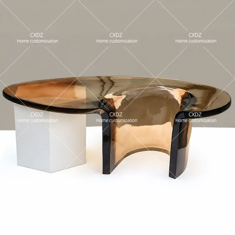 Resin Art Coffee Table - Kreativer Minimalistischer Unregelmäßig Geformter Couchtisch Hochwertiger