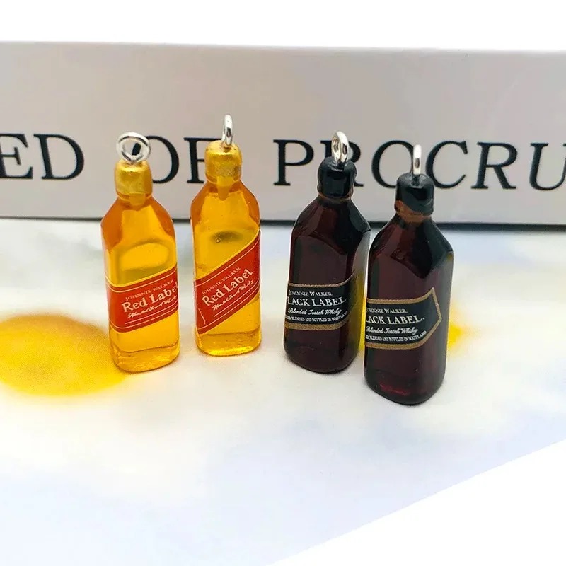 Resin Art Kits For Adults - 10 Stück kleine Weinbar-Flaschen-Harzanhänger, DIY-Ohrring-Zubehör, Mini-Anhänger