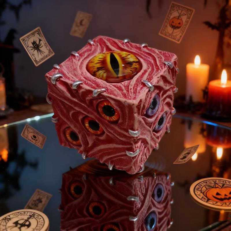 Resin Art Decoration Items - Abstrakte Augen Teufel Würfel Pendel Trick