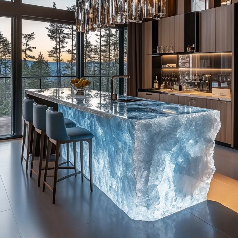 Resin Art Dining Table - Moderner, leichter, luxuriöser Eseltisch für Zuhause,