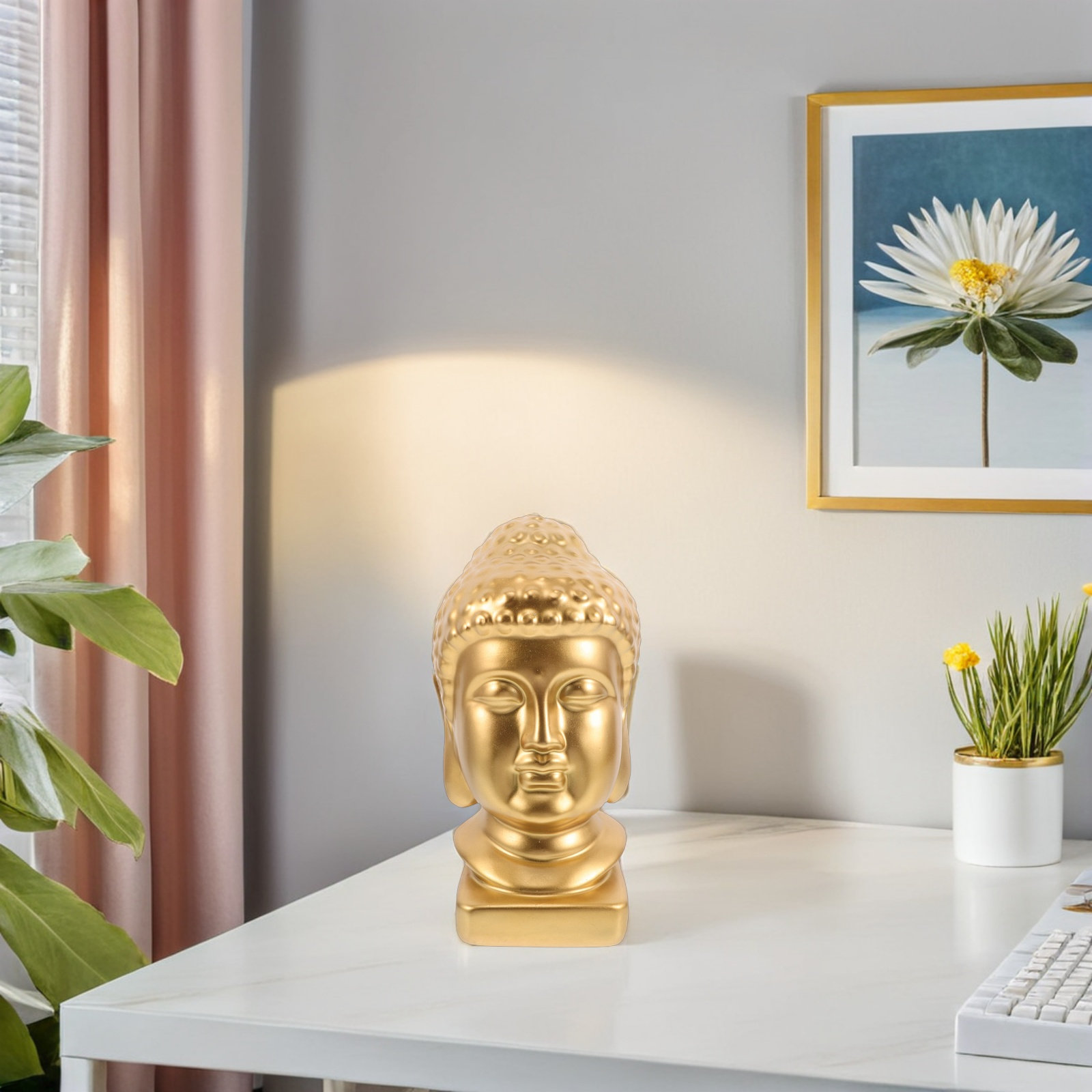 Buddha-Kopf Kunststatue aus Ha – Resin Art And Decor Bewertung und Preis