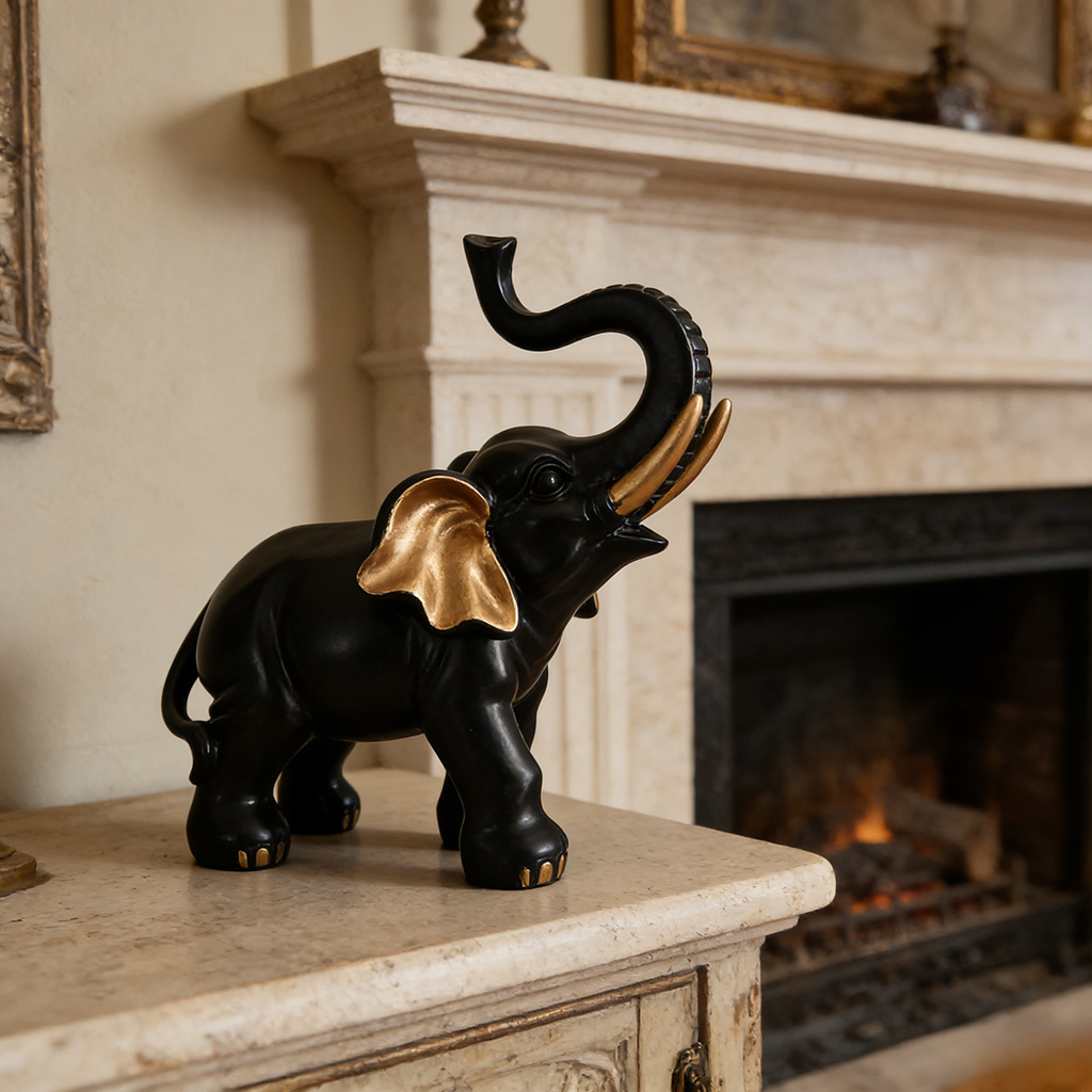 1 Stück schwarze und goldene G – Resin Art Decoration Items Bewertung und Preis