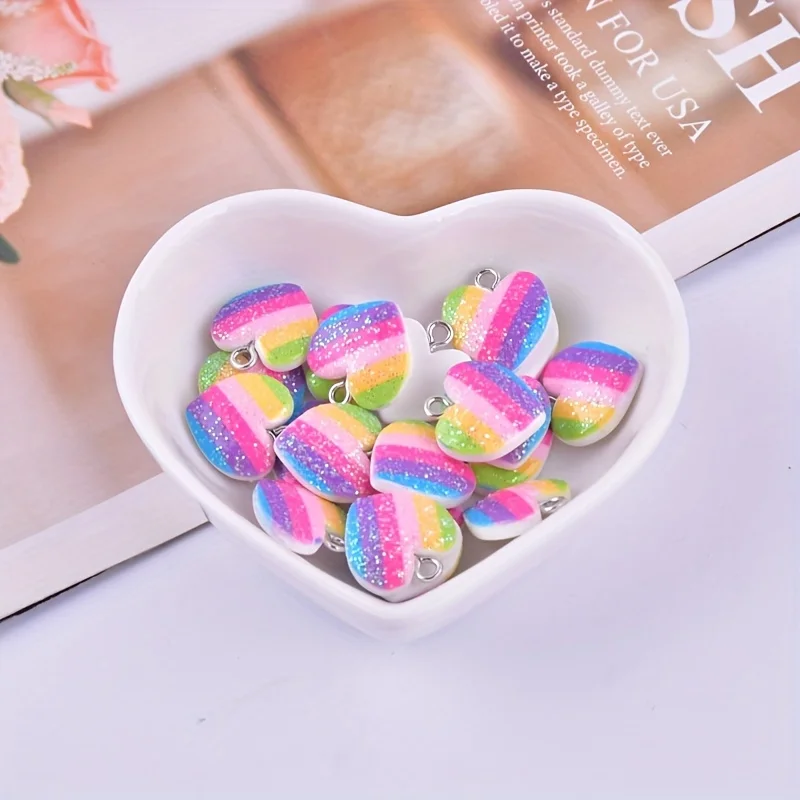 10 Stück bunte Herz-Harz-Anhän – Resin Art Kits For Adults Bewertung und Preis