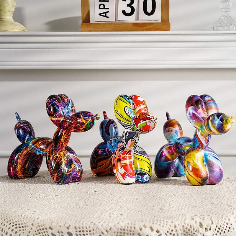 Harz Graffiti Ballon Hund Figu – Resin Art Decoration Items Bewertung und Preis
