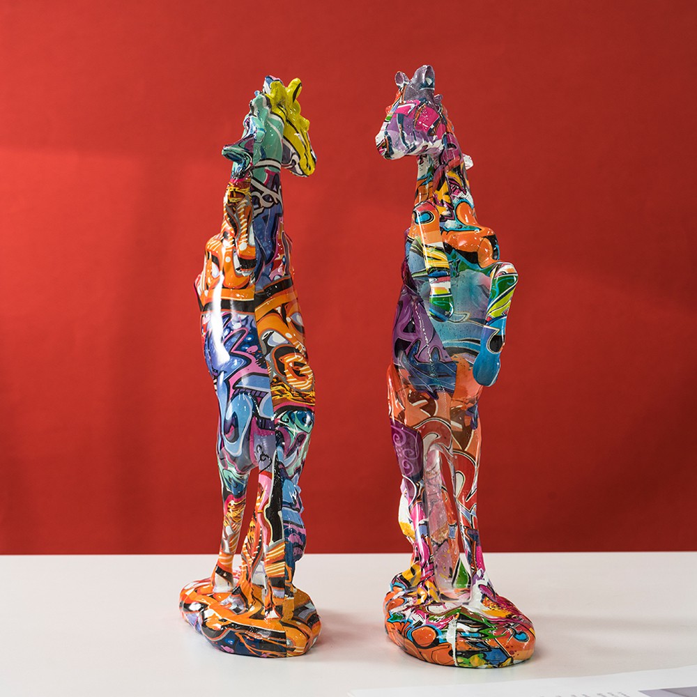 Pferdestatue Graffiti, beliebt – Resin Art Decoration Items Bewertung und Preis