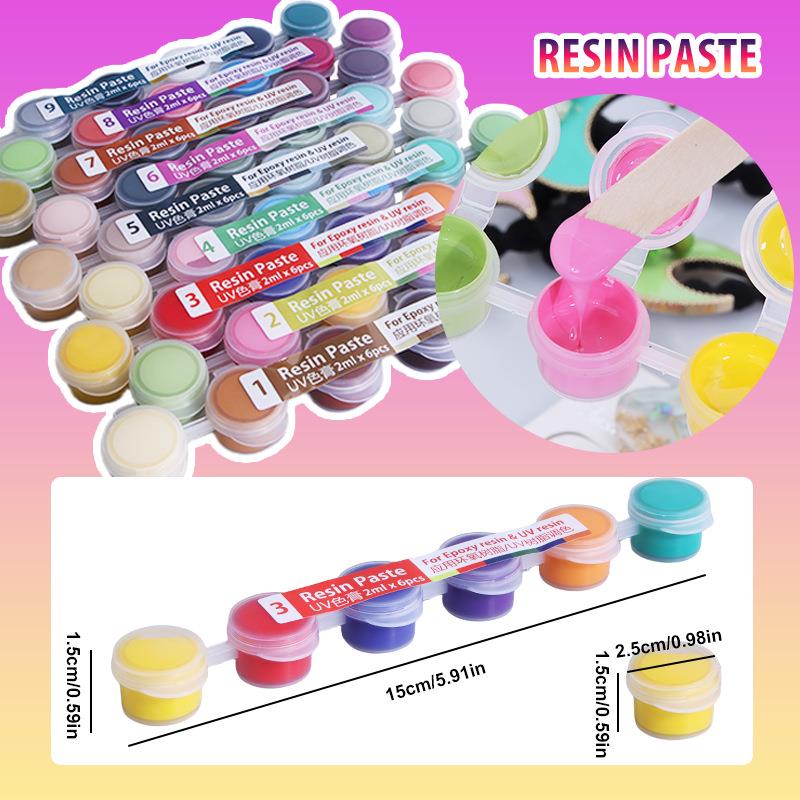 6 Farben/Set Pastenpigment UV- – Resin Color Paste Bewertung und Preis