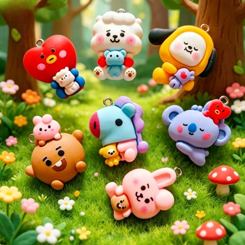 7 Stück BT21 Harz-Cartoon-Anhä – Resin Art Kits For Adults Bewertung und Preis