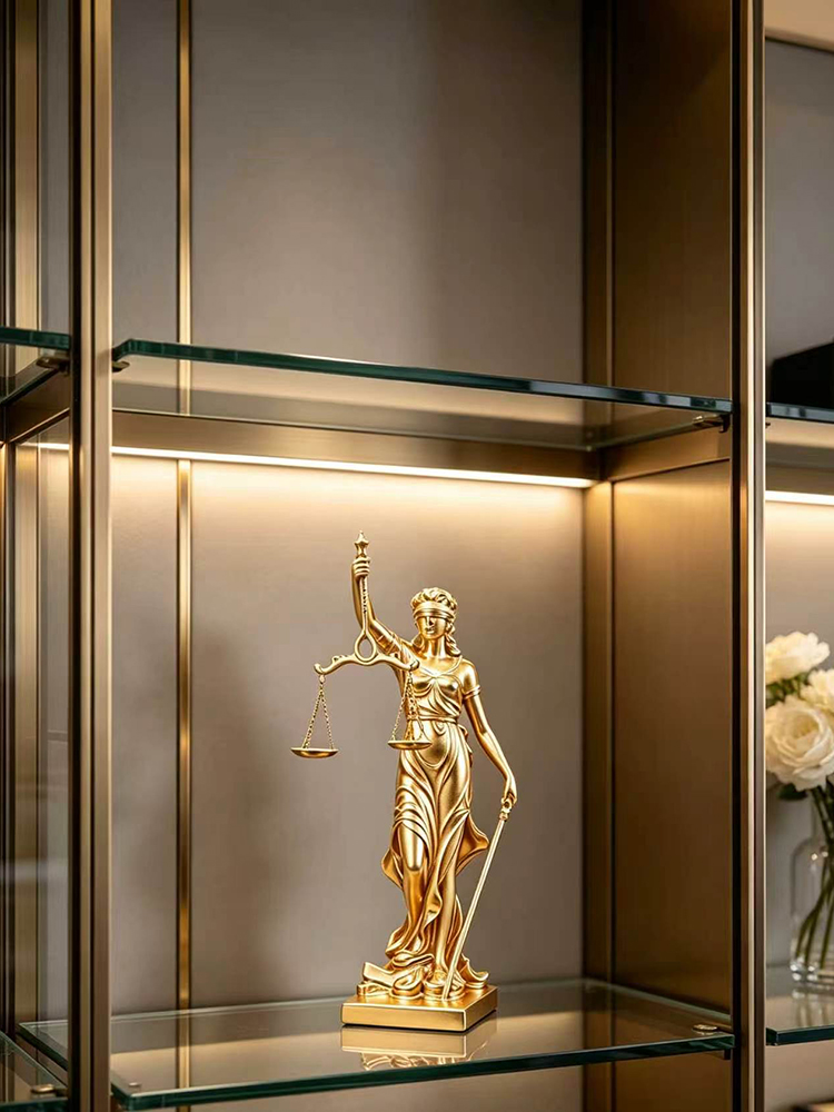 Luxuriöse Goldene Justizstatue – Resin Art Anniversary Gift Bewertung und Preis