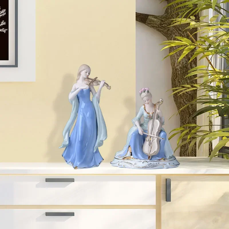 Chinesische Geigenmädchen Kera – Resin Art Decoration Items Bewertung und Preis