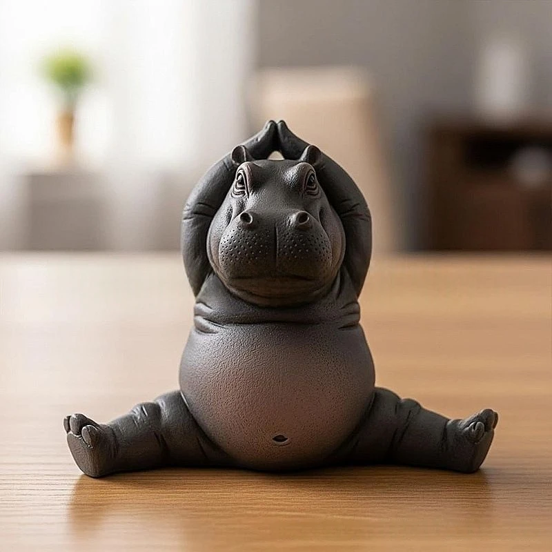 Cartoon abstrakte Nilpferd Har – Resin Art Decoration Items Bewertung und Preis