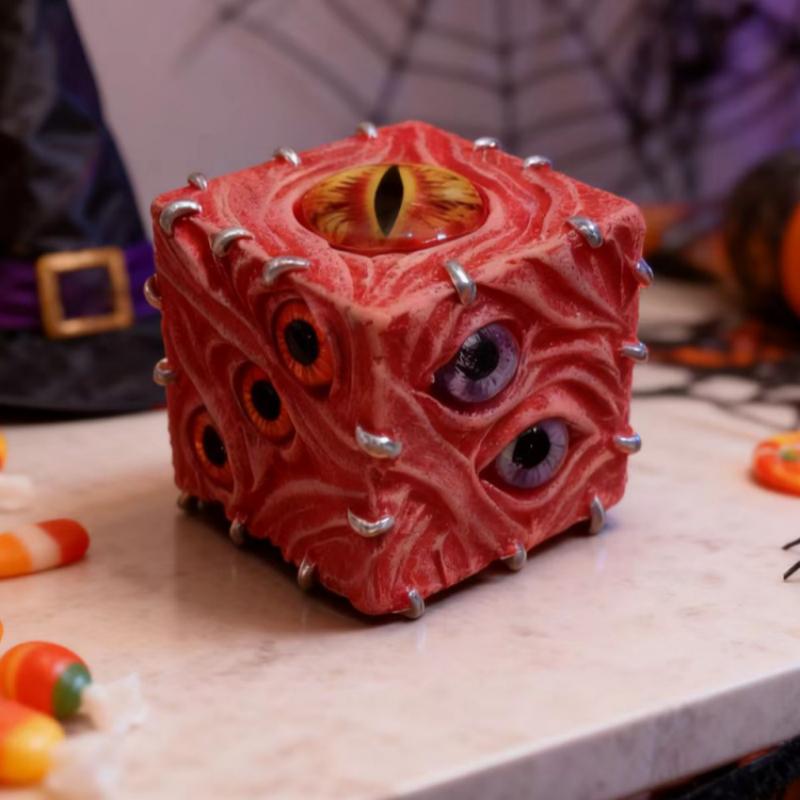 Abstrakte Augen Teufel Würfel  – Resin Art Decoration Items Bewertung und Preis